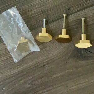 Solid brass drawer pulls set of 4